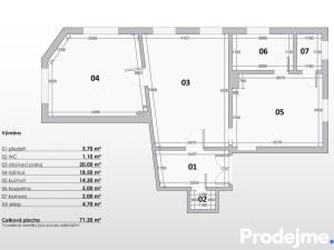 Prodej bytu 2+1, Znojmo, Třebízského, 66 m2
