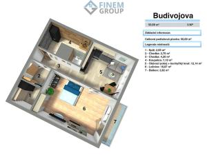 Prodej bytu 2+kk, České Budějovice, 51 m2
