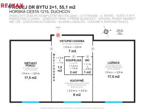 Prodej bytu 2+1, Duchcov, Horská cesta, 55 m2