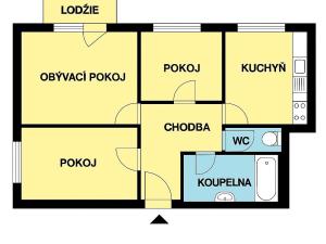 Pronájem bytu 3+1, Brno, Strnadova, 62 m2