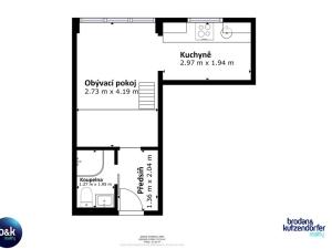 Pronájem bytu 1+kk, Králův Dvůr, Plzeňská, 22 m2