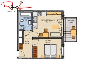 Prodej bytu 2+kk, Praha, Čakovická, 49 m2