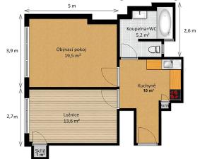 Prodej bytu 2+kk, Praha - Holešovice, Jankovcova, 50 m2