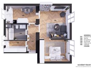 Prodej bytu 2+1, Jince, Čenkovská, 72 m2