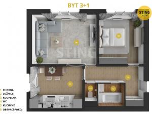 Prodej bytu 2+1, Nová Role, Tovární, 60 m2