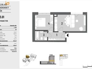Prodej bytu 2+kk, Brno, Bratislavská, 40 m2