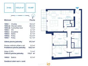 Prodej bytu 3+kk, Brno, Lidická, 103 m2