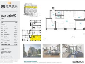 Pronájem bytu 3+kk, Brno, Hvězdová, 76 m2