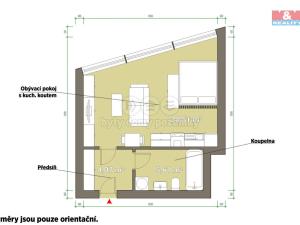 Prodej bytu 1+kk, Praha, Mošnova, 39 m2