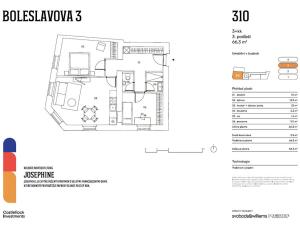 Pronájem bytu 3+kk, Praha - Nusle, Boleslavova, 66 m2
