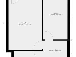 Pronájem bytu 2+kk, Praha - Hloubětín, Lehovecká, 50 m2