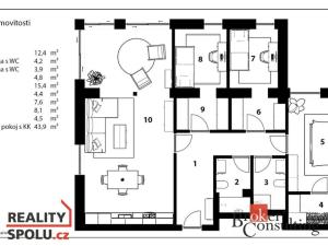 Prodej bytu 4+kk, Praha, Písčitá, 117 m2