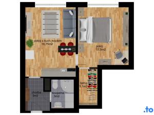 Pronájem bytu 2+kk, Brno, třída Generála Píky, 40 m2