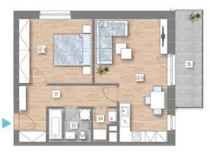 Prodej bytu 2+kk, Praha - Zličín, Strážovická, 55 m2