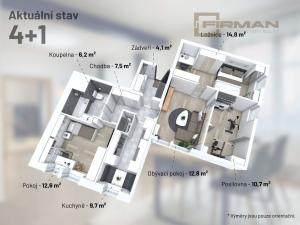 Prodej bytu 3+1, Praha - Bohnice, Dolákova, 78 m2