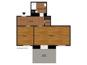 Prodej bytu 2+kk, Tábor, Kpt. Jaroše, 57 m2