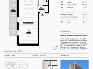 Prodej bytu 2+kk, Brno - Zábrdovice, Auerswaldova, 47 m2