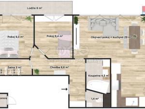 Prodej bytu 3+kk, Kladno, Průchova, 65 m2