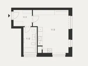 Prodej bytu 1+kk, Dobřany, Ústavní, 36 m2