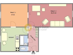 Prodej bytu 2+1, Horažďovice, Šumavská, 50 m2