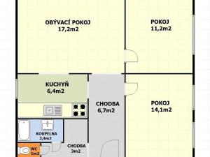 Pronájem bytu 3+1, Praha - Stodůlky, Mládí, 62 m2