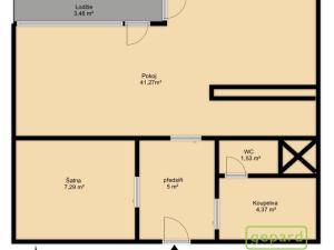Pronájem bytu 1+kk, Olomouc, Wellnerova, 62 m2