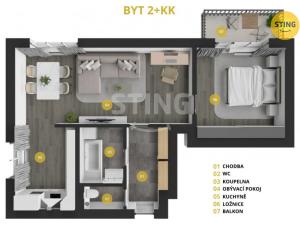 Prodej bytu 2+kk, Havířov, 17. listopadu, 54 m2