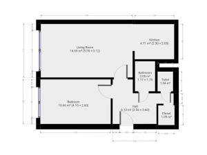 Pronájem bytu 2+kk, Praha - Chodov, Nechvílova, 43 m2