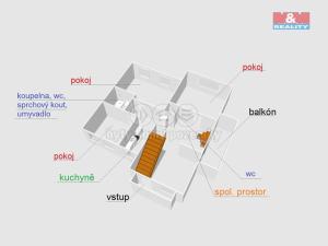 Pronájem bytu 1+kk, Pardubice - Cihelna, Brozanská, 49 m2