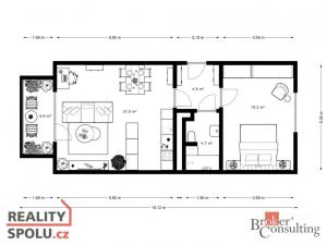 Prodej bytu 2+kk, Praha - Uhříněves, Karla Zicha, 66 m2