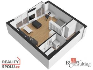 Pronájem bytu 1+kk, Zlín, Lešetín I, 37 m2