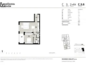 Prodej bytu 2+kk, Kralupy nad Vltavou, Husova, 53 m2
