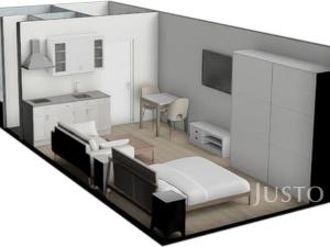 Prodej bytu 1+kk, Písek - Budějovické Předměstí, třída Přátelství, 26 m2