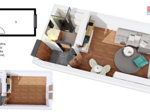 Prodej bytu 1+kk, Praha - Třebonice, U Zličína, 23 m2