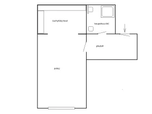 Pronájem bytu 1+kk, Praha - Holešovice, V háji, 31 m2