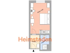Pronájem bytu 1+kk, Plzeň - Jižní Předměstí, Magisterská, 28 m2