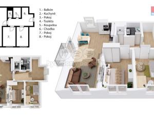 Prodej bytu 3+kk, Bořanovice - Pakoměřice, Hraniční, 70 m2