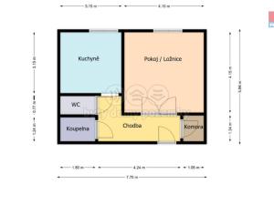 Pronájem bytu 1+1, Kopřivnice, Francouzská, 39 m2