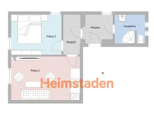 Pronájem bytu 2+kk, Ostrava - Kunčičky, Lihovarská, 43 m2