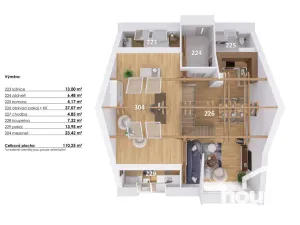 Prodej bytu 4+kk, Hodonice, 113 m2