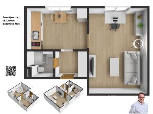 Pronájem bytu 1+1, Sezimovo Ústí, Lipová, 31 m2