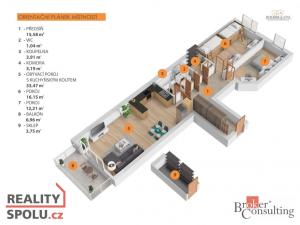 Prodej bytu 3+kk, Praha - Modřany, Semická, 92 m2