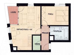 Pronájem bytu 2+kk, Praha - Žižkov, Dagmar Burešové, 53 m2