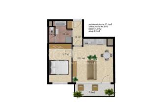 Prodej bytu 2+kk, Praha - Horní Měcholupy, Mantovská, 50 m2