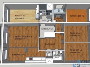 Prodej bytu 4+1, Praha - Černý Most, Jíchova, 105 m2