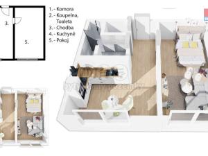 Prodej bytu 1+1, Hradec Králové, třída Edvarda Beneše, 41 m2