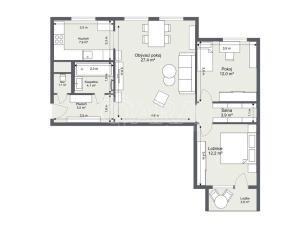 Prodej bytu 3+1, Strakonice - Strakonice I, Spojařů, 78 m2