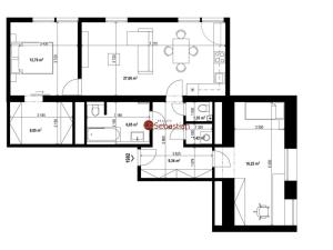 Pronájem bytu 3+kk, Teplice - Trnovany, Antonína Sochora, 80 m2