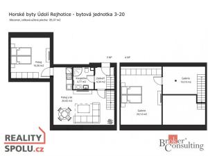 Prodej bytu 2+kk, Loučná nad Desnou - Rejhotice, 85 m2