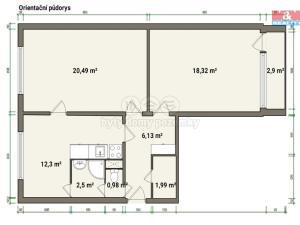 Prodej bytu 2+1, Lovosice, Krátká, 63 m2
